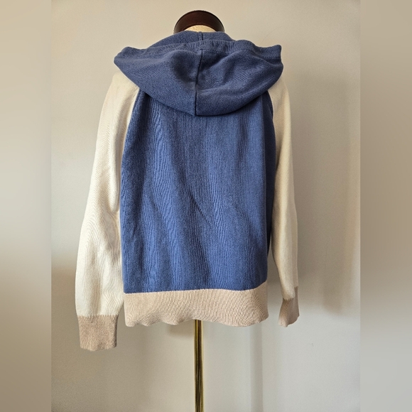 ALP N ROCK Blue/Cream/White Cotton Pullover Hoodie Sweater. Size Small - Picture 5 of 9
